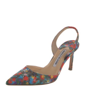 Manolo Blahnik Printed Slingback Pumps