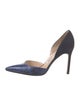 Manolo Blahnik Suede D'Orsay Pumps
