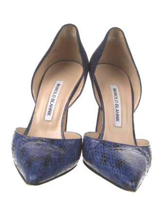 Manolo Blahnik Suede D'Orsay Pumps