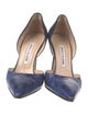 Manolo Blahnik Suede D'Orsay Pumps