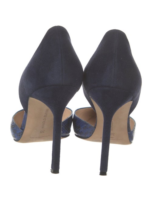 Manolo Blahnik Suede D'Orsay Pumps