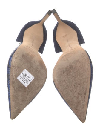 Manolo Blahnik Suede D'Orsay Pumps
