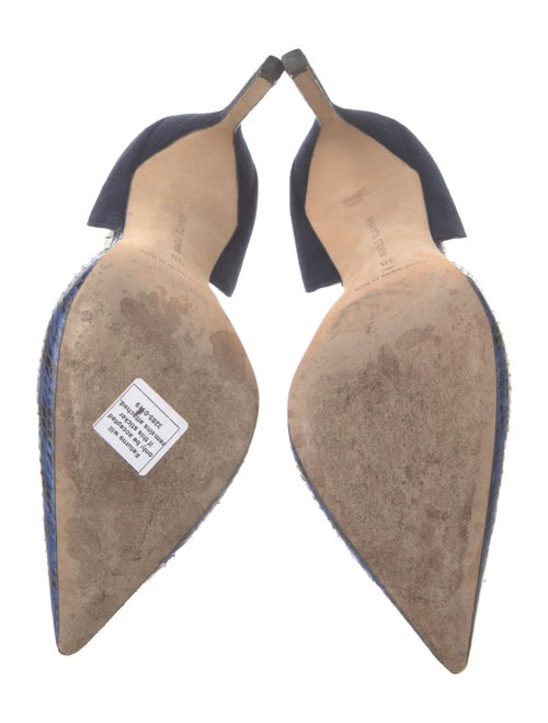 Manolo Blahnik Suede D'Orsay Pumps