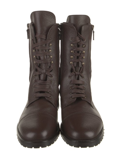 Manolo Blahnik Leather Combat Boots