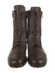 Manolo Blahnik Leather Combat Boots