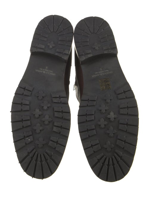 Manolo Blahnik Leather Combat Boots