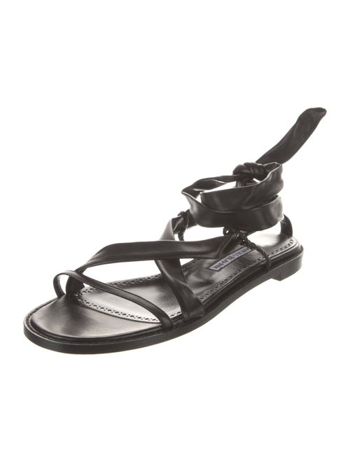 Manolo Blahnik Leather Gladiator Sandals