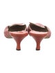 Manolo Blahnik Leather Cutout Accent Mules