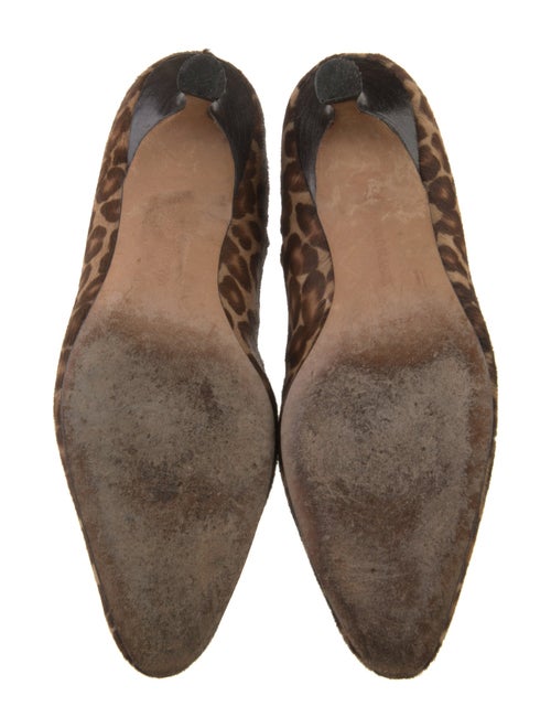 Manolo Blahnik Ponyhair Animal Print Boots