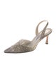 Manolo Blahnik Snakeskin Animal Print Slingback Pumps