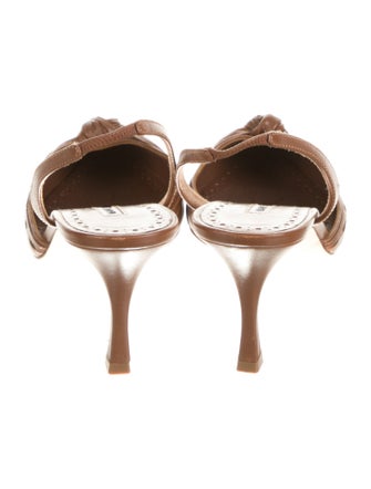 Manolo Blahnik Leather Slingback Pumps