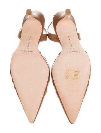 Manolo Blahnik Leather Slingback Pumps