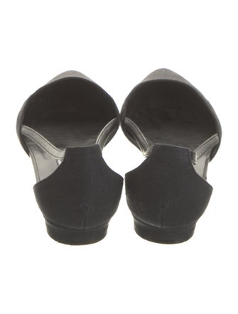 Manolo Blahnik Satin D'Orsay Flats