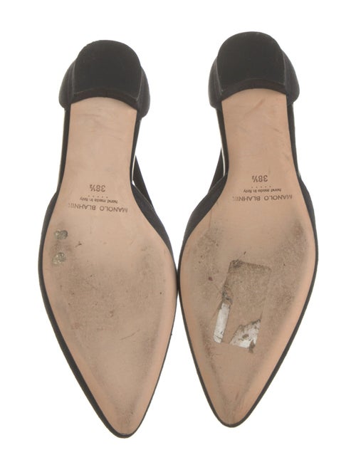 Manolo Blahnik Satin D'Orsay Flats