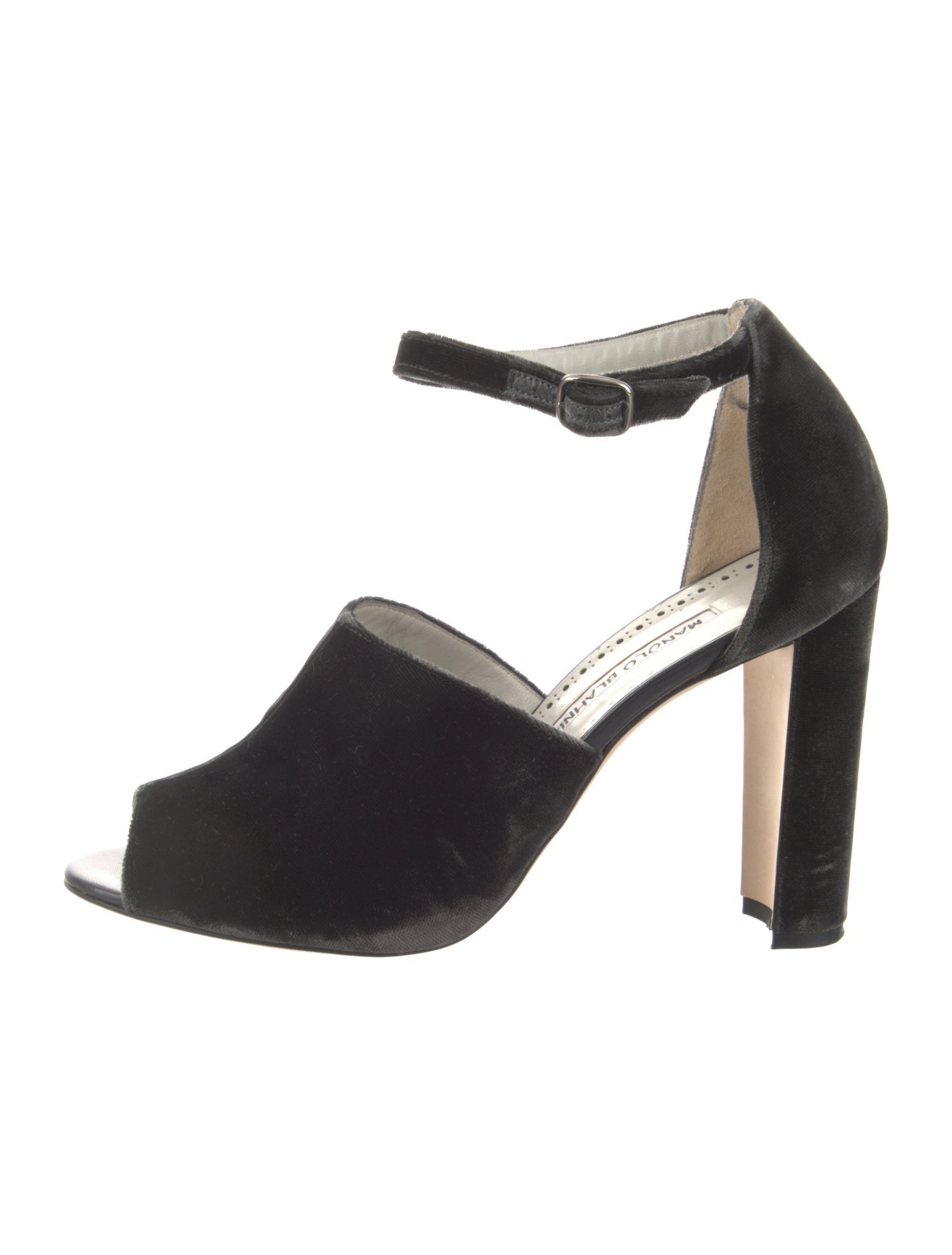 Manolo Blahnik Velvet Sandals