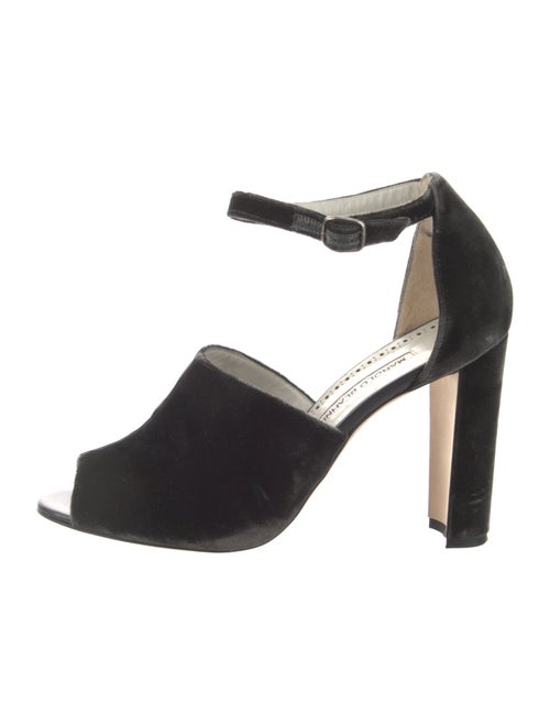 Manolo Blahnik Velvet Sandals