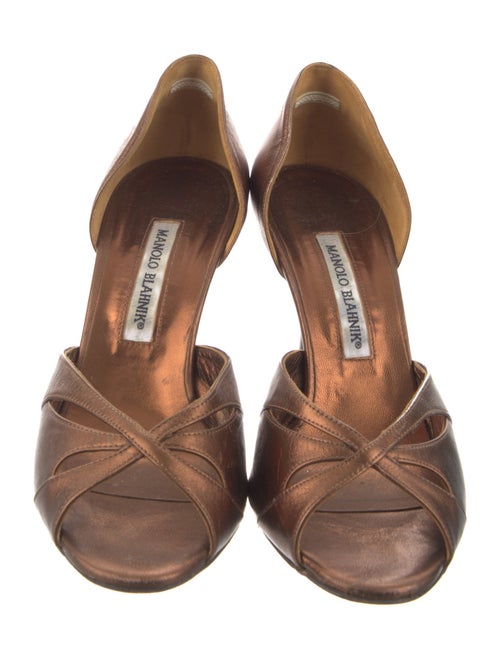 Manolo Blahnik Leather D'Orsay Pumps