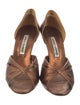 Manolo Blahnik Leather D'Orsay Pumps
