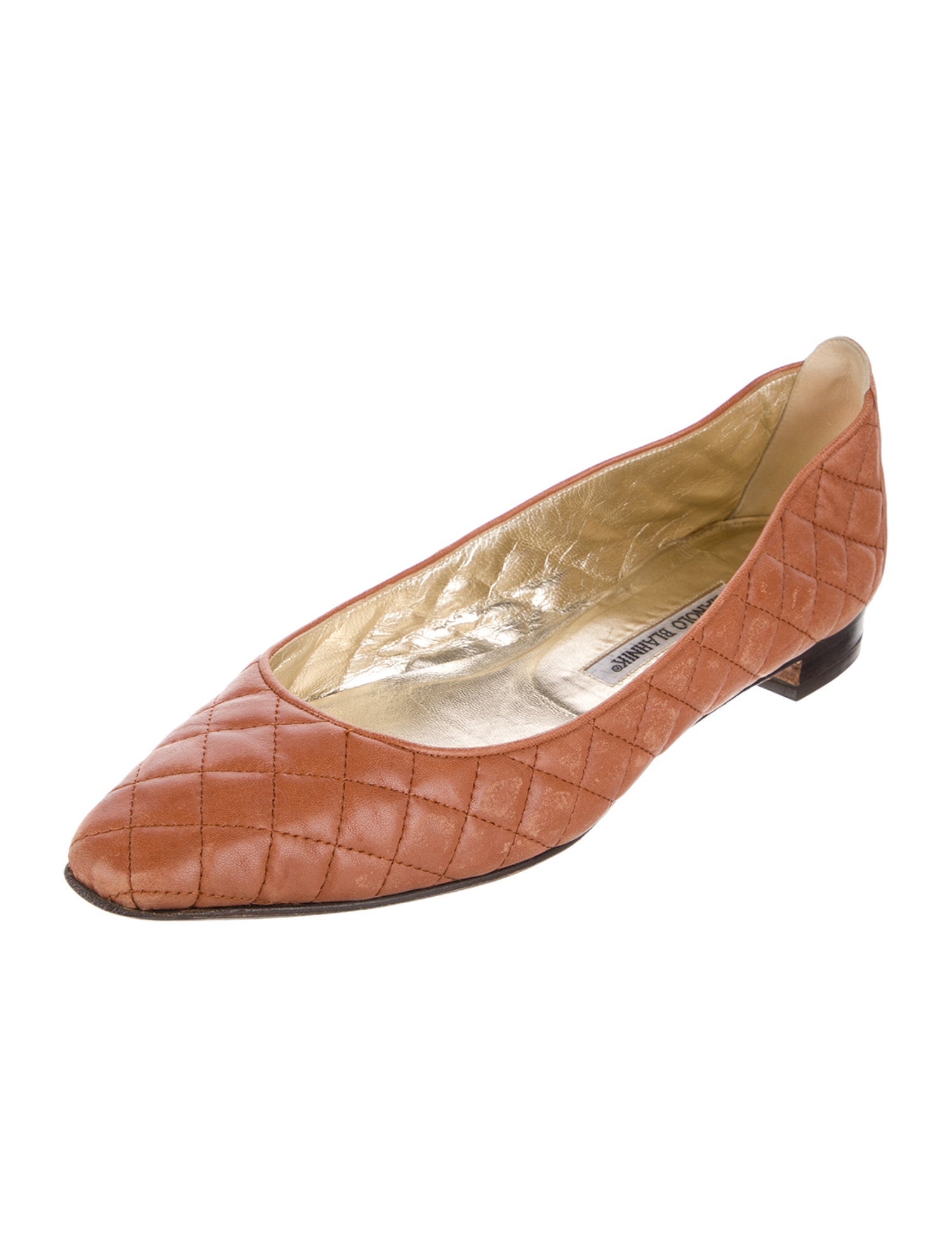 Manolo Blahnik Leather Ballet Flats
