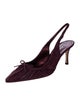 Manolo Blahnik Suede Bow Accents Slingback Pumps