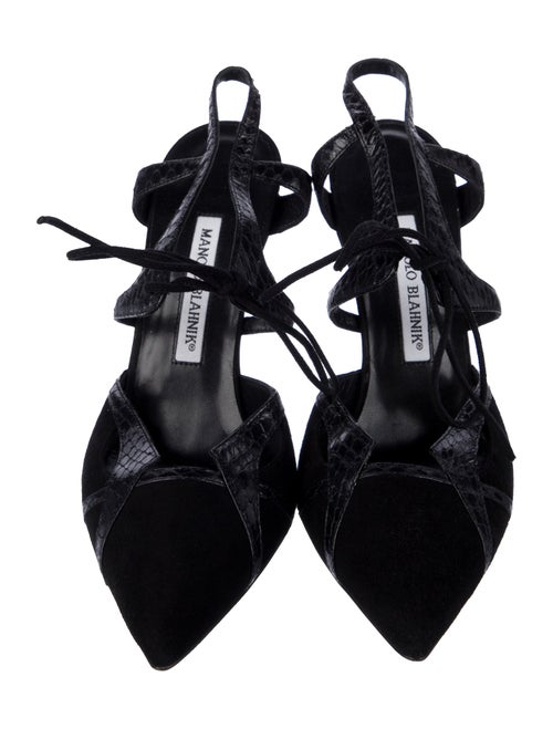 Manolo Blahnik Suede Slingback Pumps