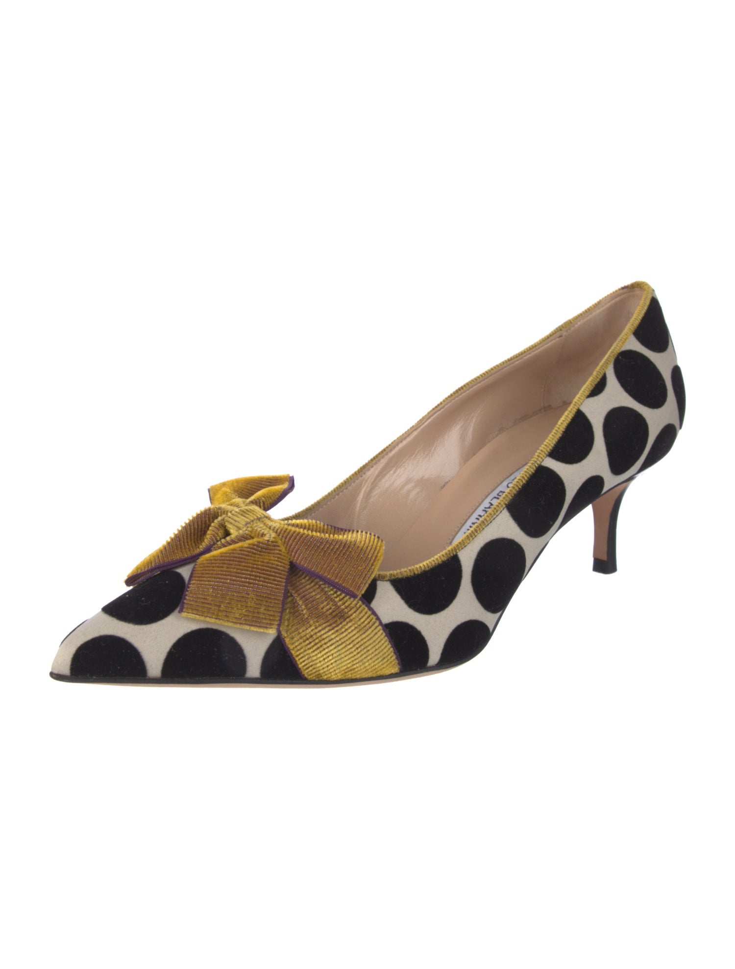 Manolo Blahnik Velvet Printed Pumps