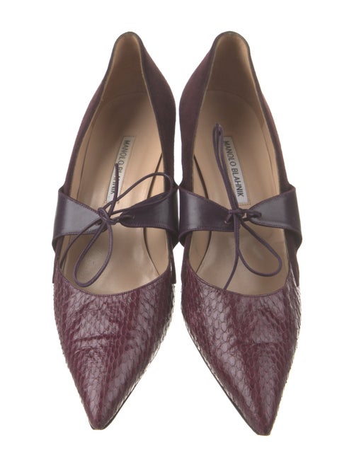 Manolo Blahnik Snakeskin Printed Pumps