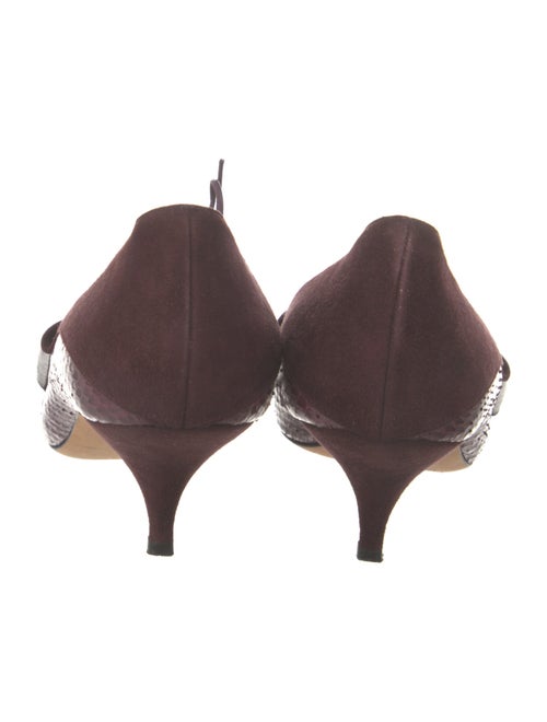 Manolo Blahnik Snakeskin Printed Pumps