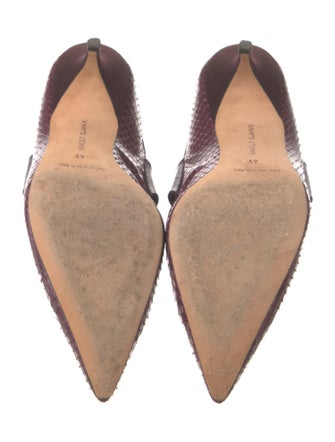 Manolo Blahnik Snakeskin Printed Pumps