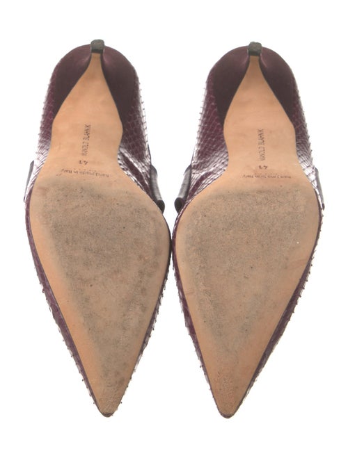 Manolo Blahnik Snakeskin Printed Pumps