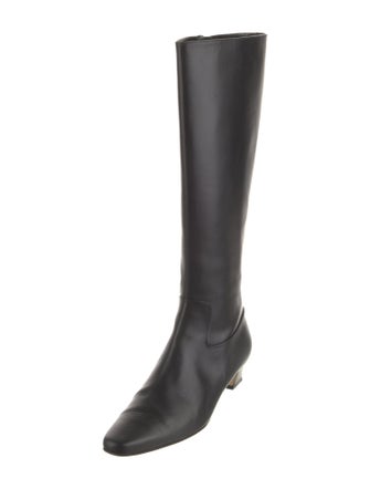 Manolo Blahnik Leather Riding Boots