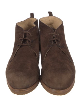 Manolo Blahnik Suede Lace-Up Boots