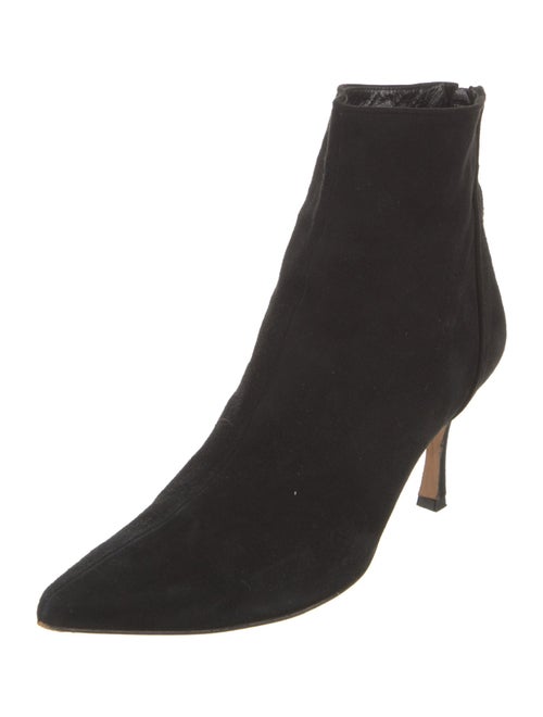 Manolo Blahnik Suede Sock Boots