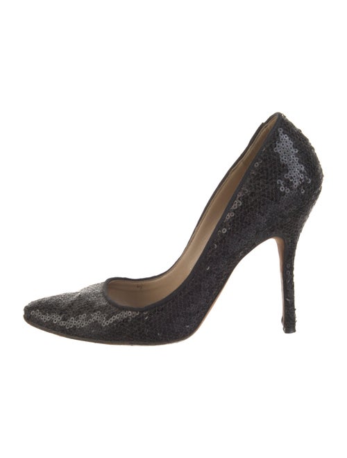 Manolo Blahnik Sequins Animal Print Pumps