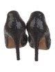 Manolo Blahnik Sequins Animal Print Pumps