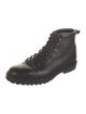 Manolo Blahnik Leather Combat Boots