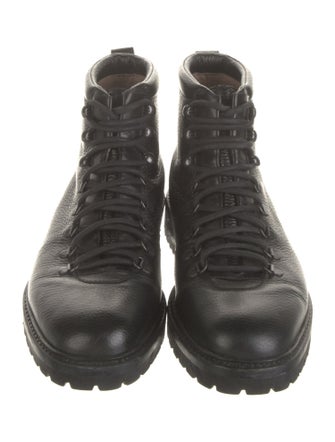 Manolo Blahnik Leather Combat Boots