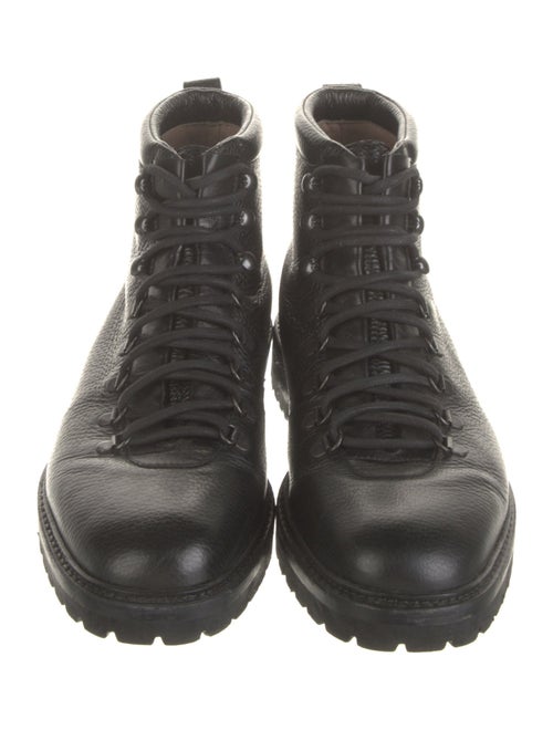 Manolo Blahnik Leather Combat Boots