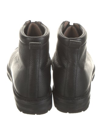 Manolo Blahnik Leather Combat Boots