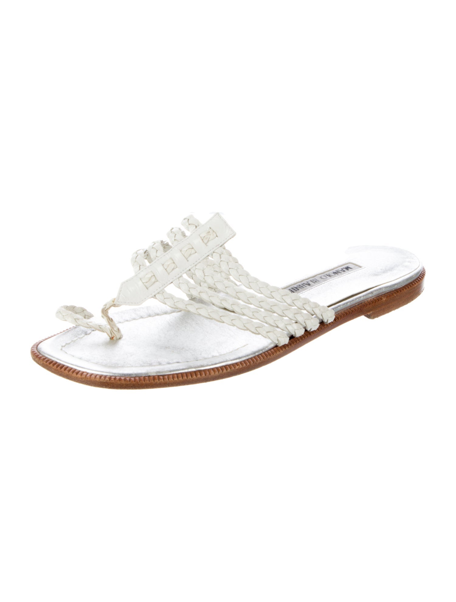 Manolo Blahnik Vintage Leather Slides