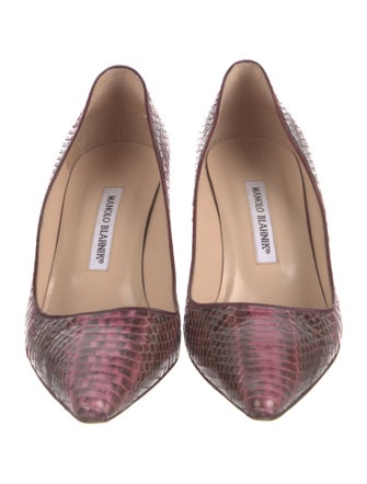 Manolo Blahnik Snakeskin Animal Print Pumps