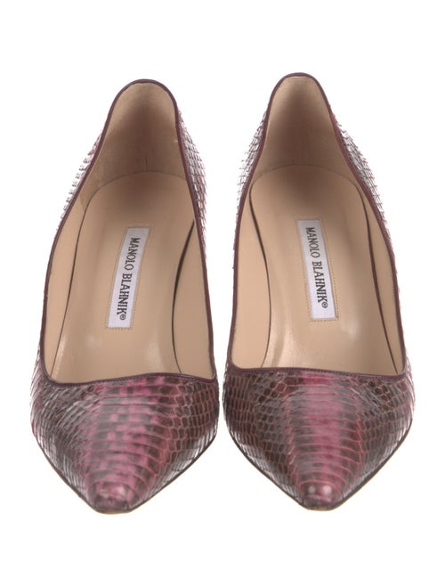 Manolo Blahnik Snakeskin Animal Print Pumps
