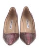 Manolo Blahnik Snakeskin Animal Print Pumps