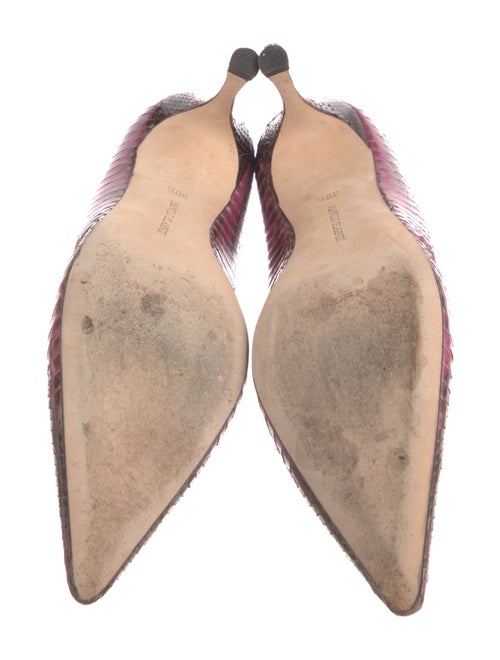 Manolo Blahnik Snakeskin Animal Print Pumps