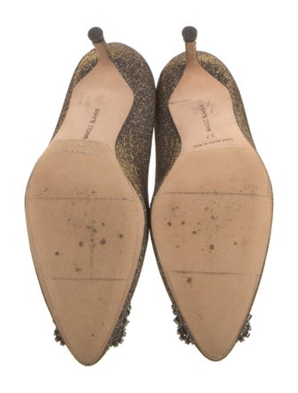 Manolo Blahnik Glitter Glitter Accents Pumps