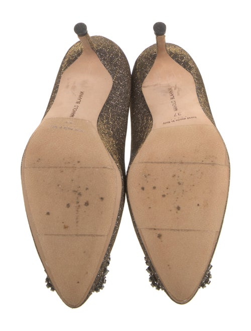 Manolo Blahnik Glitter Glitter Accents Pumps