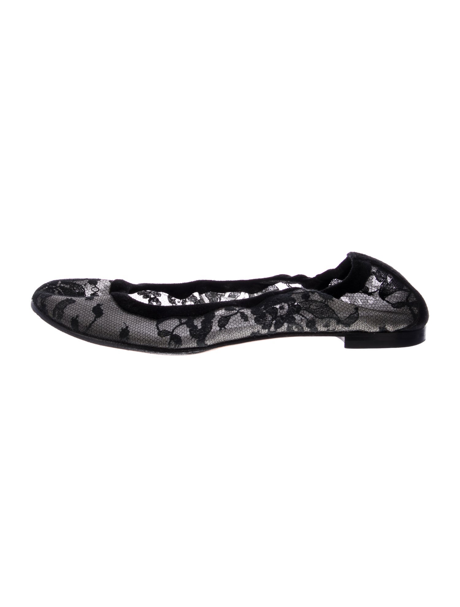 Manolo Blahnik Lace Lace Pattern Flats