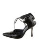 Manolo Blahnik Leather T-Strap Pumps