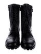 Manolo Blahnik Leather Combat Boots