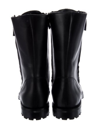 Manolo Blahnik Leather Combat Boots